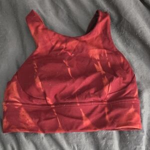 Red Tie-Dye Sports Bra